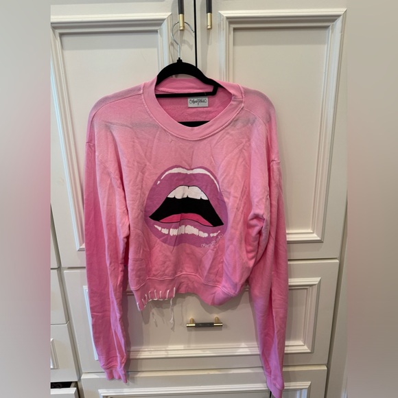 Lauren Moshi Large Pink Open Lip Spalding Sweatshirt. 💗⚡️ - Picture 2 of 5